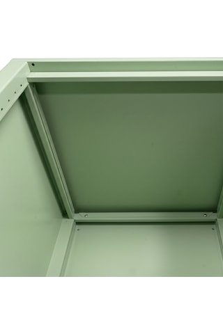 Alfafonet Ziglat Serisi Kilitli Metal Home Office Dolabı %70 Perfore Kapaklı Yeşil Ral 6018 450x600x450 Mm