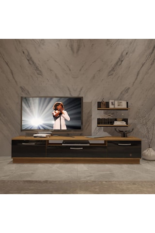 Decoraktiv Trio 4s Mdf Tv Ünitesi Tv Sehpası Pera - Siyah