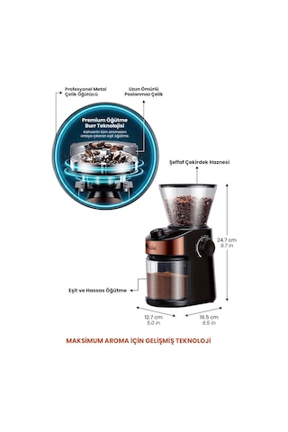 Any Morning SH25836B Dijital Zamanlayıcılı Elektrikli Kahve Öğütücü