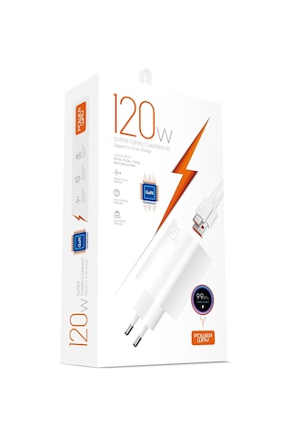 Powerway M120S 120 W Type-c Şarj Adaptörü Ve Kablo Seti