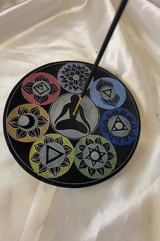 Yedi Çakra 7 Çakra Hand Made El İşi Feng Shui Ejderha Yılı Doğal Obsidyen Taşı Çubuk Konik Tütsülük