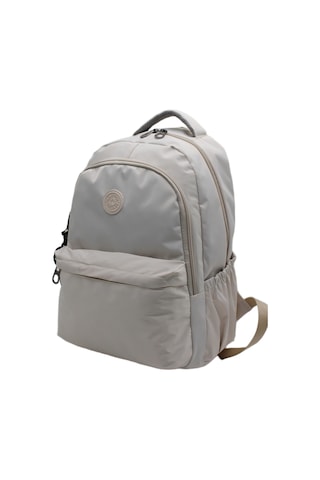 Bej Unisex Okul Çantası Su Geçirmez Kumaş Unisex Okul Sırt Çantası 2200 Bej