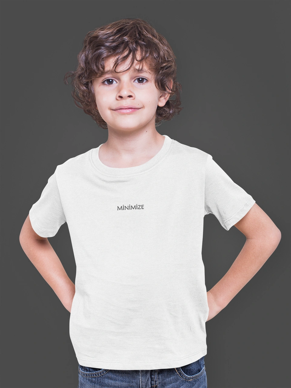 Bumeta Minimize Çocuk Tişört T-shirt Beyaz
