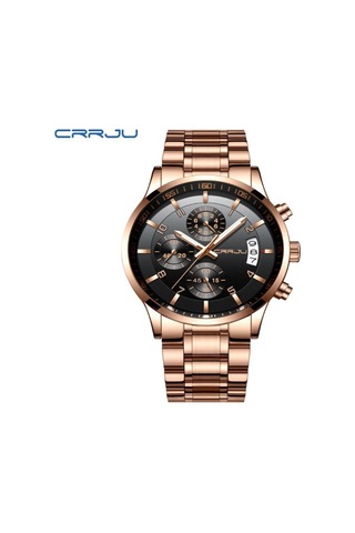 Crrju/kajun 2214 Yeni Erkek İş Saati Erkek Saati Altı Pimli Kronograf Çok İşlevli Paslanmaz Çelik Saat Rosegoldblackface Diğer