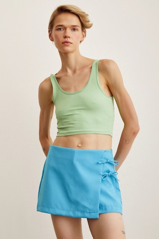 Trendquel Askılı Crop Bluz Yeşil Yeşil