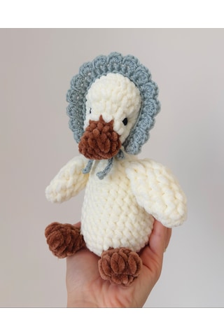 Pearl The Goose Peluş Oyuncak Beyaz - Mavi