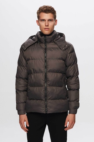 Ds Damat Regular Fit Antrasit Rüzgar Geçirmez Yoğun Elyaf Dolgulu Sıcak Tutan Çıkarılabilir Kapüşonlu 1HF07ORT09020 Antrasit