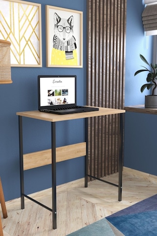Small Çalışma Masası Bilgisayar Masası Meşe Meşe