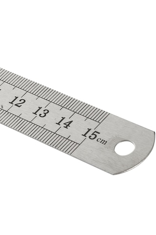 Paslanmaz Çelik Cetvel Ön Yüzü Cm / Arka Yüzü İnch 15cm 15 M