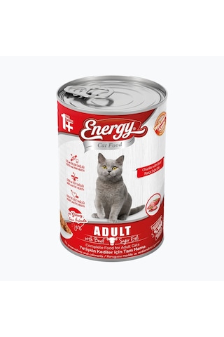 Energy Sığır Etli Yetişkin Yaş Kedi Maması - 400 G Energy Sığır Etli Yetişkin Yaş Kedi Maması - 400 G