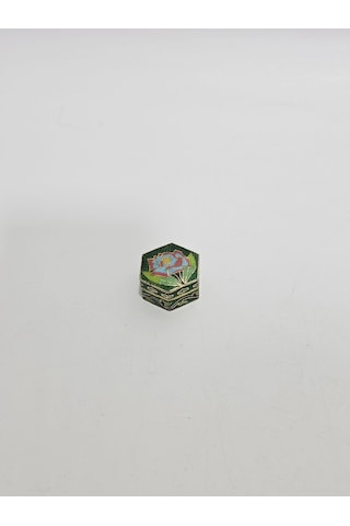 Antika Cloisonne Minyatür Kutu 3,4x3cm 085