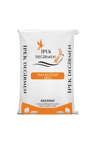 İpek Değirmen Tam Kepekli Tam Buğday Unu 5 kg Taş Değirmen Köy Tipi Geleneksel Ekmeklik Doğal Katkısız