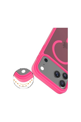 Joko İphone 17 Pro Max Kılıf Jota Seri Magsafe Kapak Fuşya