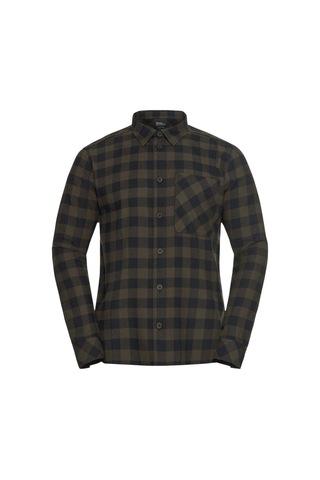 Jack Wolfskın Jack Wolfskin Lite Flannel Shirt Erkek Yeşil Gömlek T0328 Haki