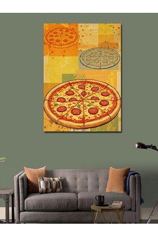 Kanvas Tablo Pizza Dilimi Ve Sanatsal Yaklaşım 50cmx70cm