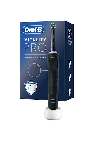 Şarjlı/elektrikli Diş Fırçası Vitality Pro Siyah Koruma Ve Temizlik 02456706