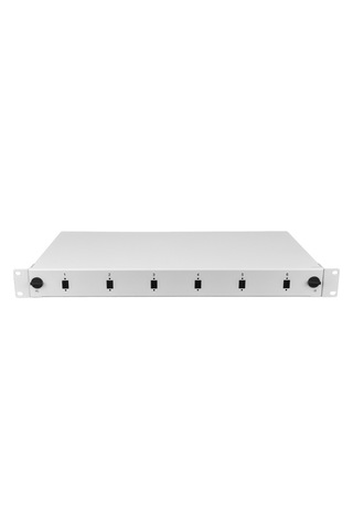 Alfafonet Optislide 6 Port Sc-sx/lc-dx 1ru Rack Tipi Açık Gri Fiber Optik Patch Panel