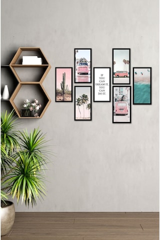 Modern Style Mutfak Model Dekorize Mdf 7 Parça Çerçeve Görünümlü Tablo Set 10206 10 X 20