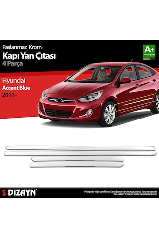 Hyundai Accent Blue Krom Kapı Yan Çıtası 2011 Üzeri