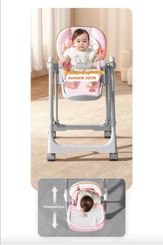 Baby Storch - Mama Sandalyesi - Sallanabilir Tekerlekli Katlanabilir