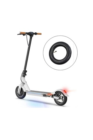 Springsun 10x2.5/10x2.75 Evrensel Lastik İç Lastik - 45 Derece Vana - Elektrikli Scooter İçin Siyah Kauçuk Malzeme