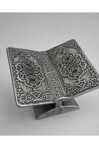 Masaüstü Rahle Klasik Desenli Kur An-ı Kerim Rahle - Gri
