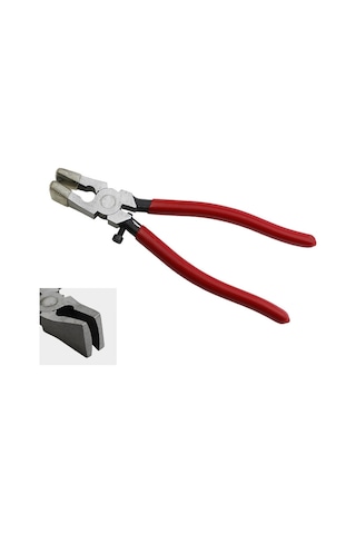 Aubyhe 8 İnç Cam Kenar Düzeltici Pense - Kırmızı Saplı Ergonomik Tasarım, Cam İşçiliği İçin Özel Uçlu Dayanıklı Araç