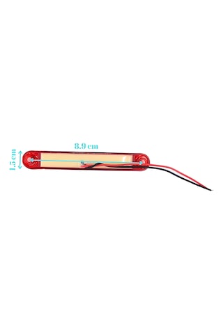 1 Adet Kırmızı Parmak Lamba 9 Led 12v 24v