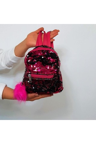 Fiyra Crn Fuşya Pullu Kız Çocuk Sırt Çantası 16cmx20cmx10cm Fuşya