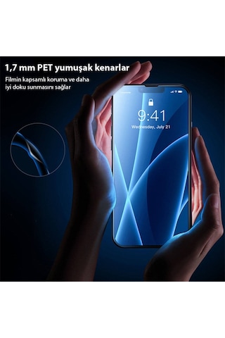 Baseus Apple Uyumlu iPhone 13 Mini 0.23Mm Full Kavisli Ekran Koruyucu Cam Siyah