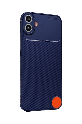 Nothing Phone Nothing Cmf Phone 1 Uyumlu Kılıf Karbon Tasarım Kamera Korumalı Silikon Telefon Kılıfı Kapak Lacivert