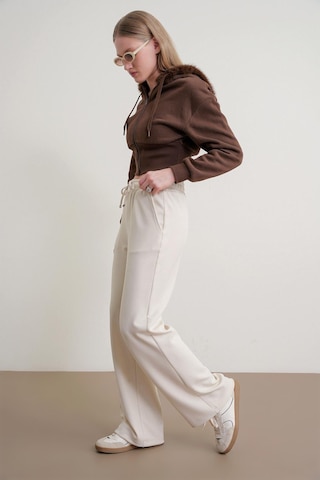 4785 Kadın Premium Modal Palazzo Dökümlü Bol Paça Pantolon Naturel Naturel