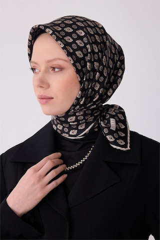 Belli İpek Eşarp - 4308-85 Siyah Twill