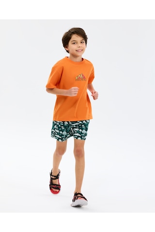 Skechers B 5 Inch Swimshort Büyük Erkek Çocuk Haki Deniz Şortu Sk2610071-4222 Haki