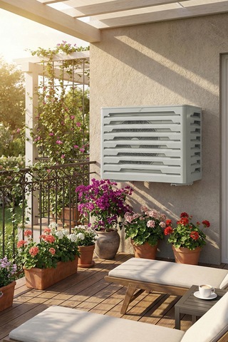Klima Motoru/dış Ünite Gizleme/koruma Kafesi Xl 120x62x150 H Radius Gri