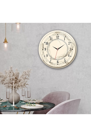 Decorita Cam Saat | Classic Cream | Çap40cm Çok Renkli