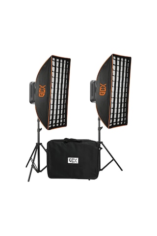 Gdx Ml-200r Iı Rgb Sürekli Işık Seti 2 Li 200w Profesyonel Video & Fotoğraf Aydınlatma Kiti Softbox + Tripod + Çanta