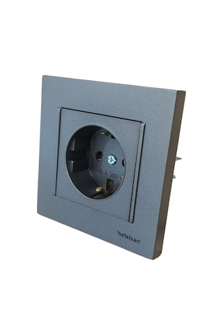 Netelsan Byobu Antrasit Top. Priz + Çerçeve