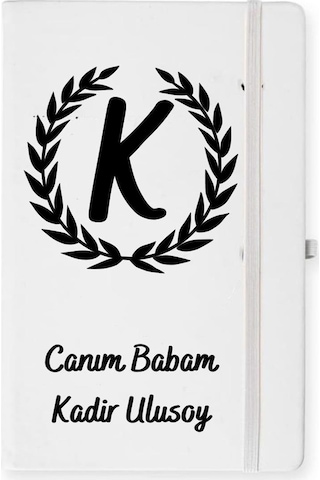 Babaya Özel Deri Kaplı  Defter