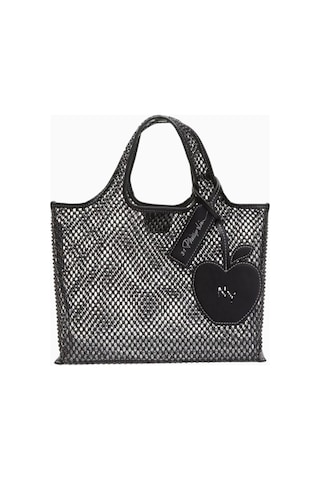 3.1 Phillip Lim Kristal Fileli Mini Market Çantası, Şık & Pratik, Logo Etiketi El Çantası Siyah