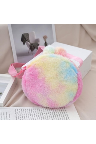 Moda Sevimli Karikatür Labubu Peluş Messenger Çanta Taşınabilir Büyük Kapasiteli Omuz Çantası