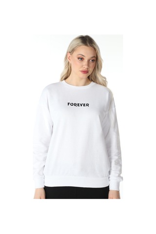 Defys Kadın Baskılı Sweat Beyaz - 499138804 Beyaz