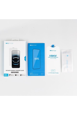 No Black Border Apple iPhone 15 Pro / 15 / 16 Uyumlu Ekran Koruyucu Şeffaf Cam Cep Koruması Cihaz Parçası