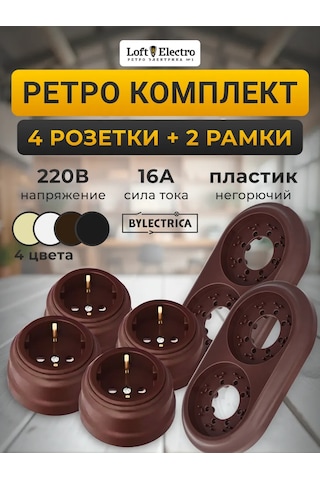 Bylectrıca Retro Priz Ve Priz Çerçeveleri 287304008 Ра16-0202-ch