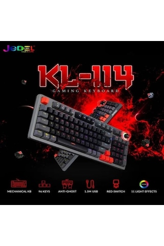 Rgb 96 Tuşlu Gaming Klavye 20 Işık Modu Ayarlanabilir Parlaklık Blue Switch Uzun Ömürlü