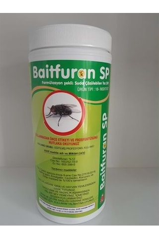 Baitfuran Sp Suda Çözülebilen Karasinek Tozu 1 KG Baitfuran Sp Suda Çözülebilen Karasinek Tozu 1 KG