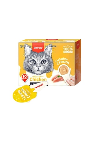 Wanpy Tavuklu Kaşık Krema Kedi Ödül Maması 10x16 Gr