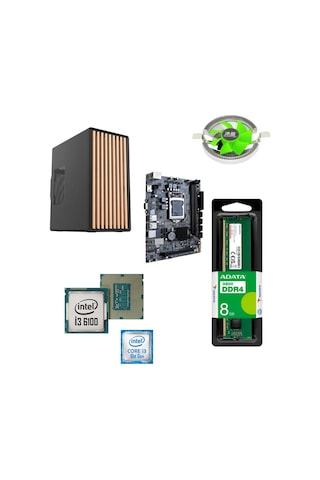 EFS Efsoffice0006  i3-6100 8 GB 256 GB SSD Free Dos Masaüstü Bilgisayar