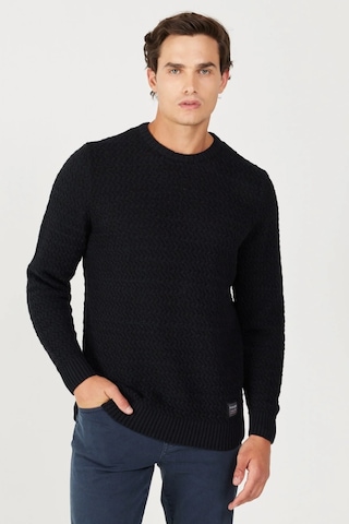 Wrangler Bisiklet Yaka Regular Fit Siyah Erkek Kazak W232580001 Siyah