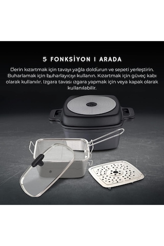 Çok Fonksiyonlu 5 Parça Yemek Seti, Tüm Ocaklara Uygun Çok Renkli
